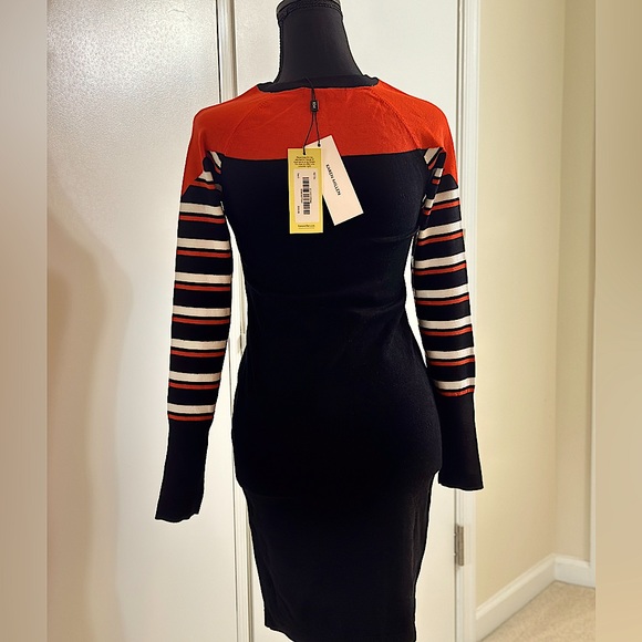 Karen Mullen Women’s Color-Block Striped Multi Color Knit Dress. - Picture 2 of 6